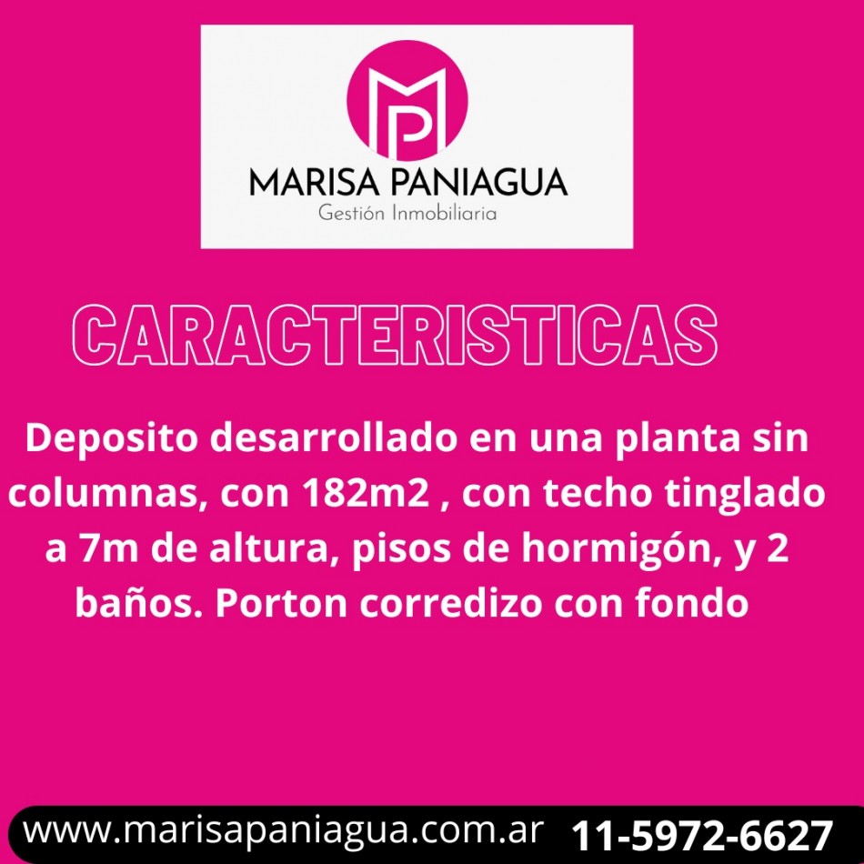 SE ALQUILA GALPON/DEPOSITO