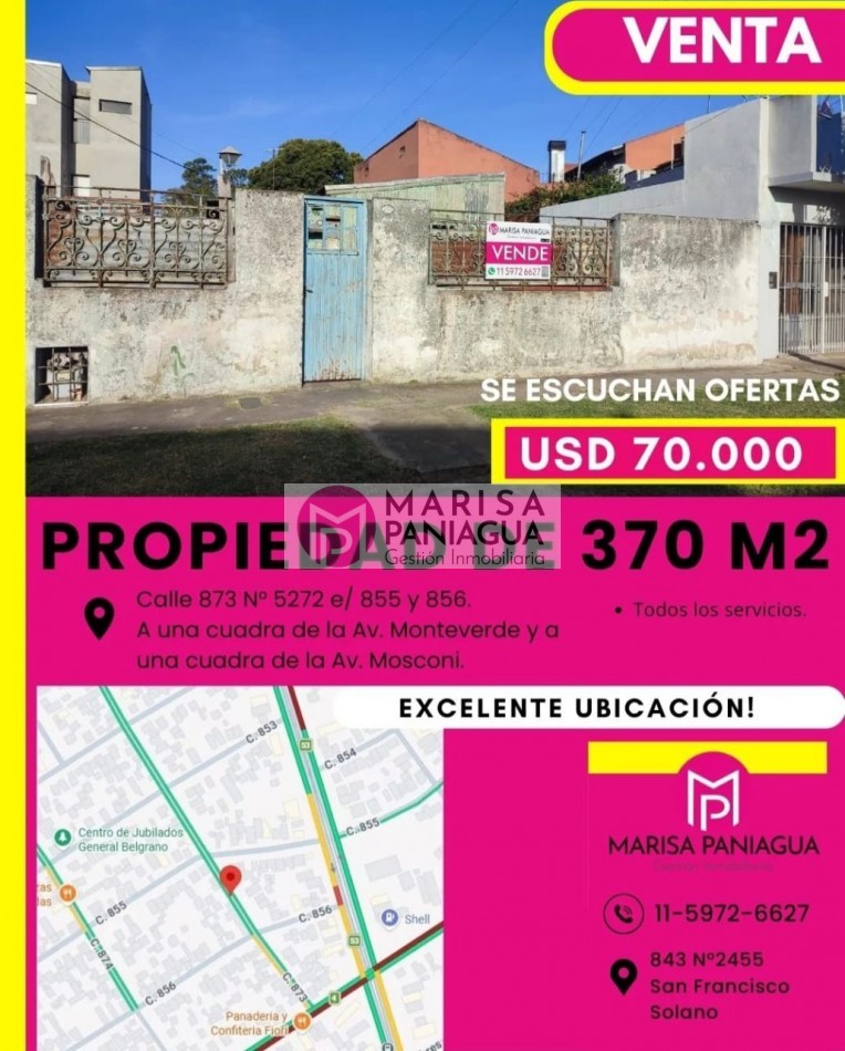 SE VENDE ESPECTACULAR LOTE